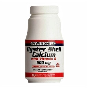 Windmill Oyster Shell Calcium 500 Mg With Vitamin D Tablets-60 Ct - 1 of 3
