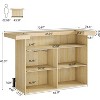 Tribesigns 70.9-Inch Modern 4-Tier Bar Table Home Bar Cabinet with Glass Holder and Black Footrest, Wood - 3 of 4