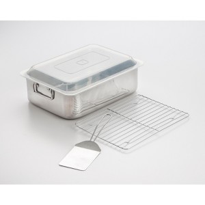 COOKPRO 531 4PC STAINLESS STEEL ROASTER LASAGNA PAN ROASTER - 1 of 4