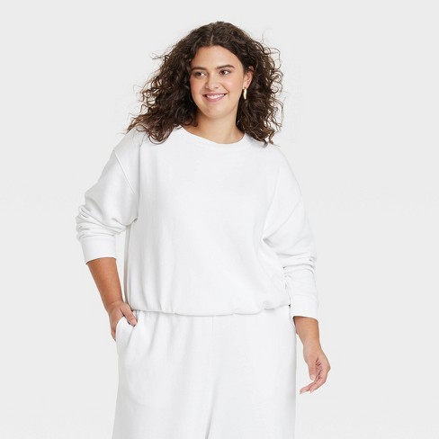 Women's Pullover Sweatshirt - Universal Thread™ White 3x : Target