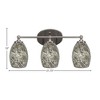 Toltec Lighting Capri 3 - Light Vanity in  Brushed Nickel with 5" Natural Fusion Shade - 2 of 2