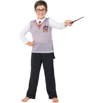 Intimo Harry Potter Big Boys Gryffindor Uniform With Cape 3 Piece Pajama Set Multicolor