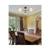 Elegant Lighting Briggs 26 inch flush mount in black and brass with white shade - 2 of 4