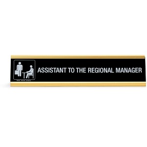 Just Funky The Office Assistant To The Regional Manager Desk Plate | Measures 10 x 2 Inches - 1 of 4