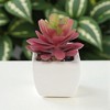 Unique Bargains Artificial Plants Ceramic Pot Plastic 2.01"x2.01"x2.95" 1 Pc - 2 of 4
