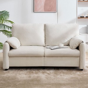NicBex Modern 2-Seat Sofa Loveseat Couch with Deep Cushions & Pillows,Upholstered Lounge Sofa for Living Room,Bedroom,Office - 1 of 4