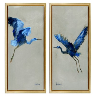 Stupell Industries Expressive Flying Cranes Abstract Birds, 15" x 31"