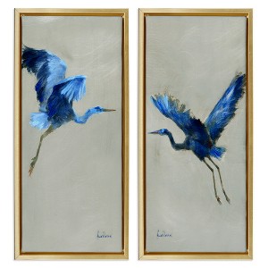 Stupell Industries Expressive Flying Cranes Abstract Birds, 15" x 31" - 1 of 4