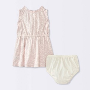 Baby Girls' Floral Printed Dress - Cloud Island™ Cream - 1 of 3