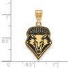 Black Bow Jewelry 14k Yellow Gold Plated Sterling Silver New Mexico Lobos NCAA Large Pendant - 2 of 3