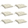 vidaXL Chair Cushions 6 pcs Cream White 15.7"x15.7"x2.8" Oxford Fabric - 3 of 4