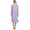 Casual Nights Women's Printed Fleece Snap-Front Lounger House Dress - 4 of 4