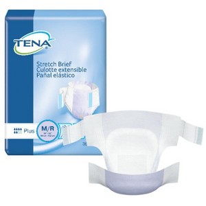 TENA Stretch Plus Incontinence Briefs, Moderate Absorbency, Unisex - 1 of 3