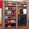 Racxily Double Row Shoe Rack Organizer with 9 or 12 Compartments Non Woven Fabric Shoe Storage Cabinet Space Saving Shoe Shelf - 2 of 4