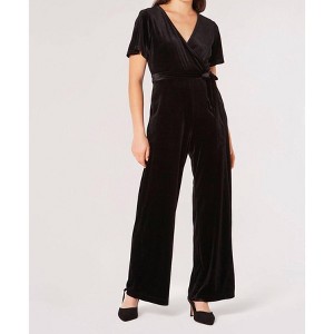 Women's Angel Velvet Wrap Jumpsuit - APRICOT - 1 of 4