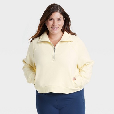 Women's Fleece Half Zip Pullover Sweatshirt - All In Motion™