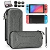 DOMETOUR Switch Case for Switch 2017, 14-in-1 Portable Kit: Carrying Case, Cover, Screen Protector, Thumb Grip Caps, Game Card Case & Strap included. - 2 of 4