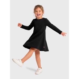 fitted lace wedding dress Black Star Sequined Tulle Long Sleeves Popular Flower Girl Dresses, CF0014 6 / Custom Color(Leaving A note) main image 0