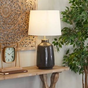 Modern Ceramic Table Lamp Gray - Olivia & May: Chic Accent Lighting, No Assembly Required - 1 of 4