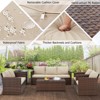 COWLOWN 7 Piece Outdoor Patio Furniture Sets with Two Storage Boxes, Brown Rattan and Beige Cushions, Outdoor Conversation Set for Garden and Deck - 2 of 4