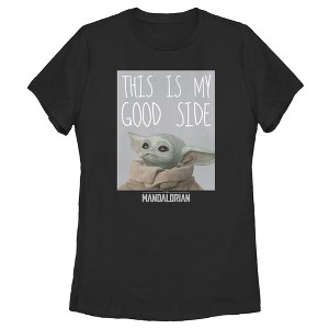 Women's Star Wars The Mandalorian The Child This Is My Good Side T-Shirt - 1 of 3