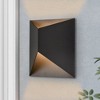 C Cattleya Integrated LED Matte Black Modern Outdoor Wall Lantern Sconce - 2 of 4