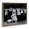 Stupell Industries Kitten Does The Laundry Floating Frame Canvas Art - 2 of 4
