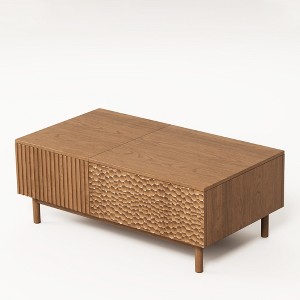Gaoyangjiaju 51.1" Lift Top Coffee Table with Storage, Density Board for Living Room - 1 of 4