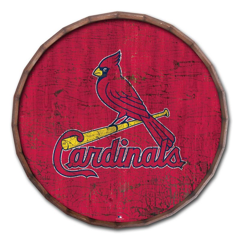 MLB St. Louis Cardinals Cracked Color 24&#34; Barrel Top, 1 of 4