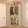 Aheaplus Freestanding Corner Closet Organizer with Hanging Rods, Space-saving Closet System for Walk-in Closet - 3 of 4