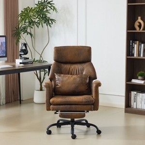Karl Home | 29.53 Inch High Back With Footrest Reclining Swivel Office Chair With Adjustable Arms - 1 of 4