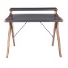 Vynxaria Contemporary Desk - Walnut Wood Frame & Grey Wood Top, Raised Hutch, Fixed Height, 100 lbs Weight Limit - 2 of 4