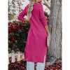 BLUEMING Women's Extra Long Front Open Knit Robe Sweater Cardigan with Side Slit Cover Up Plush Lounge Cardigan - 4 of 4