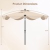 Costway 9 FT Patio Umbrella 2-Tier Market Table Umbrella with Crank Handle & 8 Ribs Beige/Navy - image 3 of 4