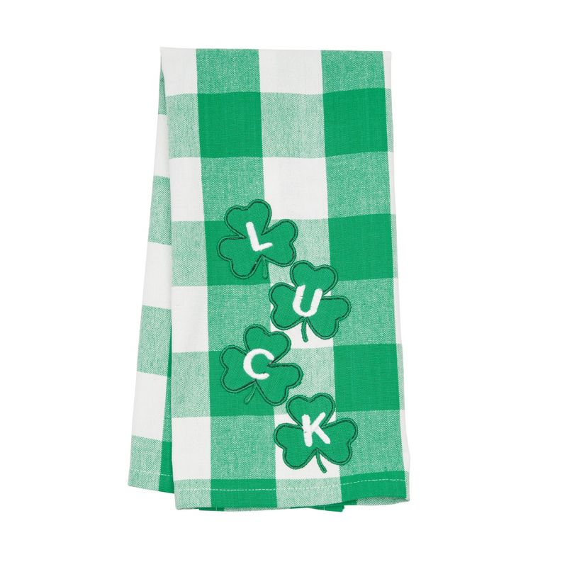 C&F Home Four Clover Check Cotton Kitchen Towel, 1 of 6