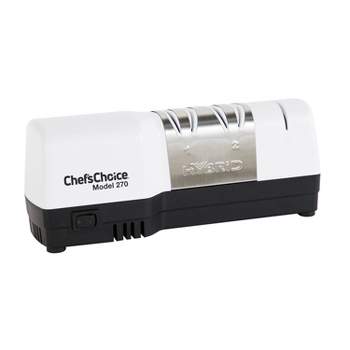 Chef'schoice Model 130 Edgeselect Professional Electric Knife Sharpener For  Straight Edge And Serrated Knives, In Black (0130501) : Target