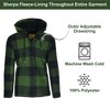 Galaxy J. Come Men's Modern Fit  Heavyweight Polar Fleece Plaid Hoodie With Faux Shearling Lining - 2 of 2