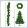 Resenkos 6ft Pre-Lit Aspen Fir Christmas Tree Bundle with Wreath and Garland, 380 Multi-Color LED Lights, Green - 2 of 4