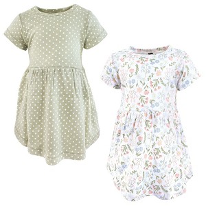 Hudson Baby Infant Girls Cotton Dresses, Pastel Wildflower - 1 of 4