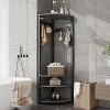 Corner Entryway Organizer, 6 Double Hook Coat Rack with Storage Bench, Space-Efficient Hall Tree for Small Homes & Apartments - 4 of 4
