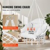 VEVOR Hanging Hammock Swing Chair, Macramé Hanging Chair with Cushion and Mounting Hardware, Cotton Rope Swing Chair, 264 lbs Capacity, White - 3 of 4