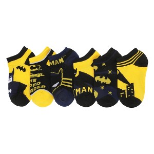 Batman Character Icons Youth 6-Pack Ankle Socks - 1 of 4