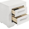 PAGED Nightstand Modern Side Table with 2 Storage Drawers and Gold Handles, Bedside Cabinet for Bedroom, Living Room - 2 of 4