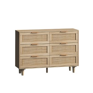 Bella Depot 43.31"6-Drawers Rattan Storage Cabinet - 1 of 4