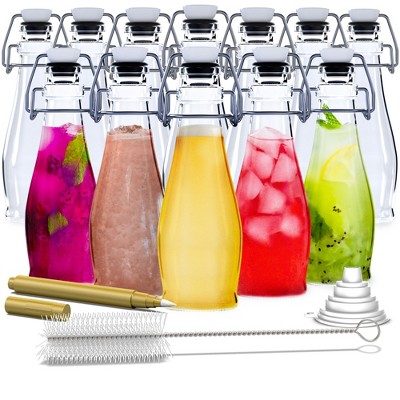 Nevlers Teardrop Airtight Swing Top Bottles - Glass 8.5oz (Pack of 12)