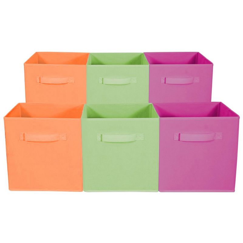 Sorbus 11 Inch 6 Pack Foldable Fabric Storage Cube Bins with Handles - for Organizing Pantry, Closet, Nursery, Playroom, and More, 4 of 6