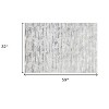 HomeRoots 3' X 5' Black and Off White Abstract Washable Non Skid Area Rug - 3 of 4
