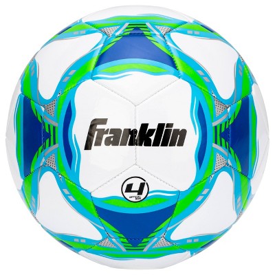 Franklin Sports 2025 Boys' Size 4 Competition Soccerball - White/Blue/Green