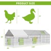 Metal Chicken Coop with Waterproof Cover, Chicken Run Pen for Yard, Outdoor Portable Hen House, Large Animal Cage with Doors for Duck Rabbit Hen - 4 of 4