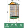 64" Bird Play Stand Center w/ Perches, Ladders, Rotating Ring & Removable Tray, Lockable Casters for Indoor Outdoor Use for Macaw, Parakeet - 3 of 4